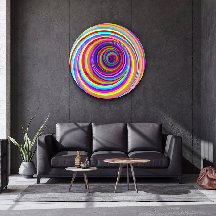Wallity Cuadro Decorativo de Vidrio Templado Multicolor 80 x 80 cm